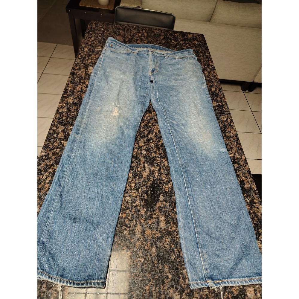 Levis 501 Original Fit Jeans White Oak Cone Denim Light Wash Mens 37x30